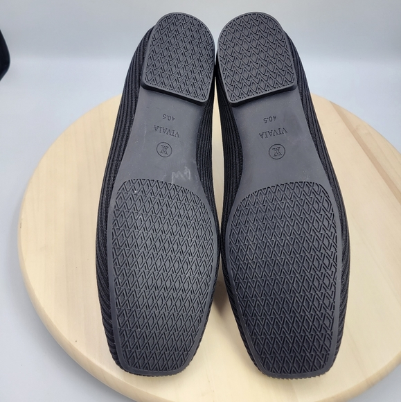Vivaia Square-Toe V-Cut Flats Margot 2.0 Black Women Size EU 40.5 or US 9 to 9.5 - Picture 7 of 11